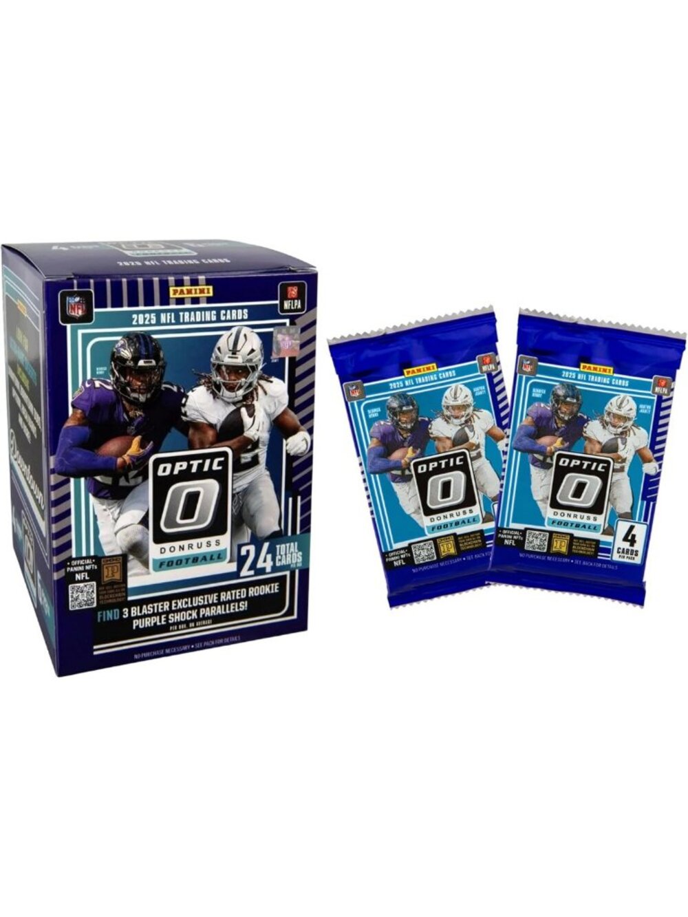 2025 Football Blaster Box - Panini Donruss Optic Purple Shock Edition